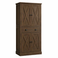Küchenschrank aus Eichenholz Braun mit Vier Türen und Schublade 180x90x40 cm