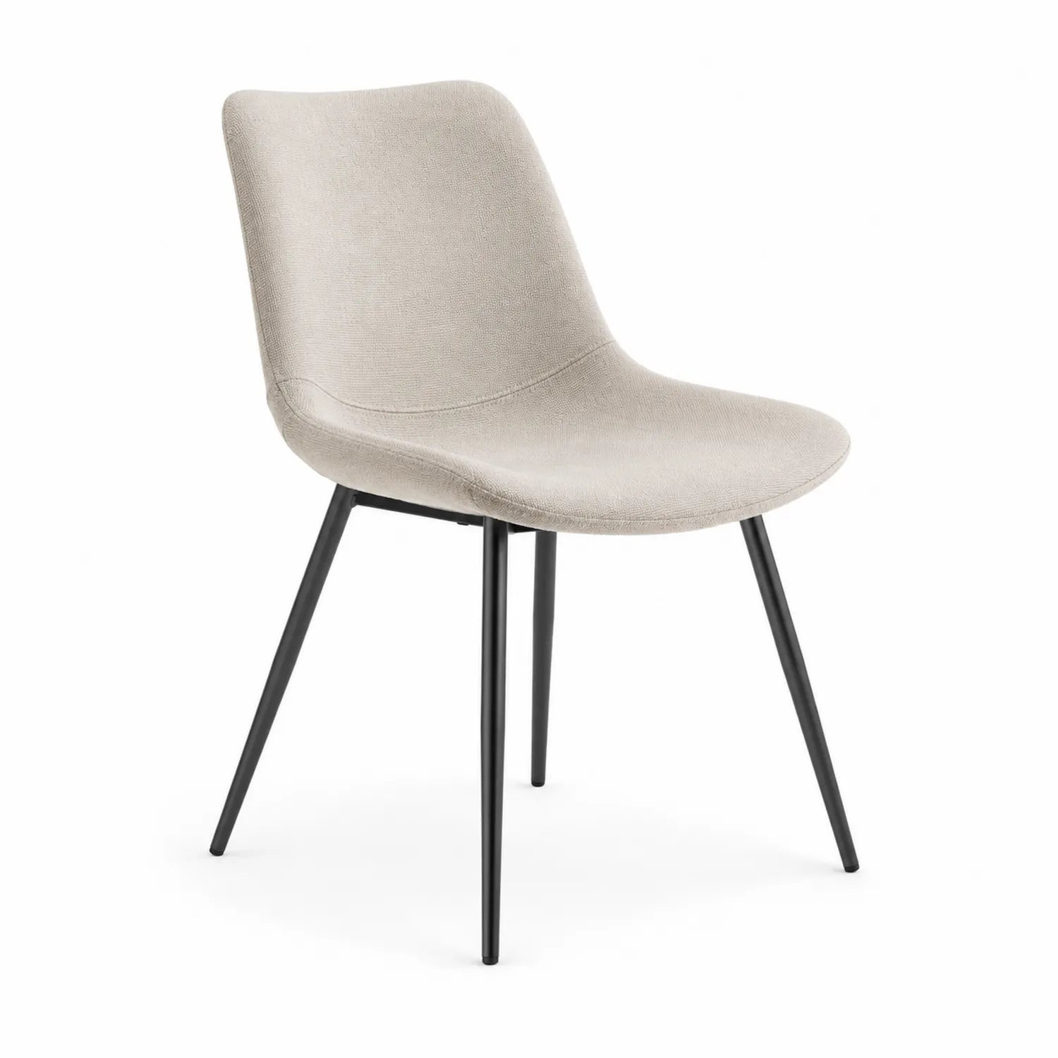 Esszimmerstuhl Polyester mit Metallbeinen Beige