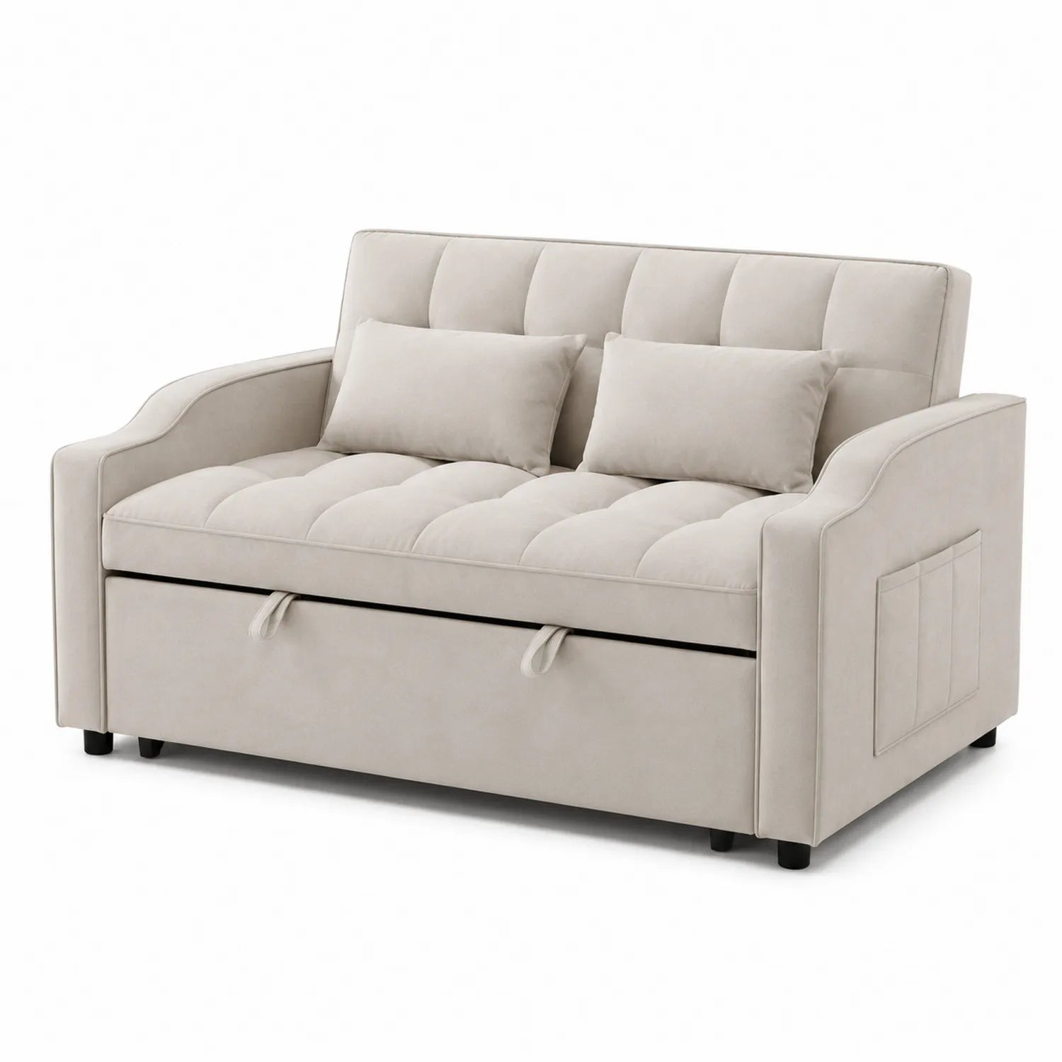 2-Sitzer Sofa Beige Mikrofaser