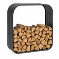 Metall Kaminholzregal Stahl Schwarz 150x120x35cm