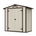 Gartenhaus aus Kunststoff Beige/Braun 185x152x226 cm