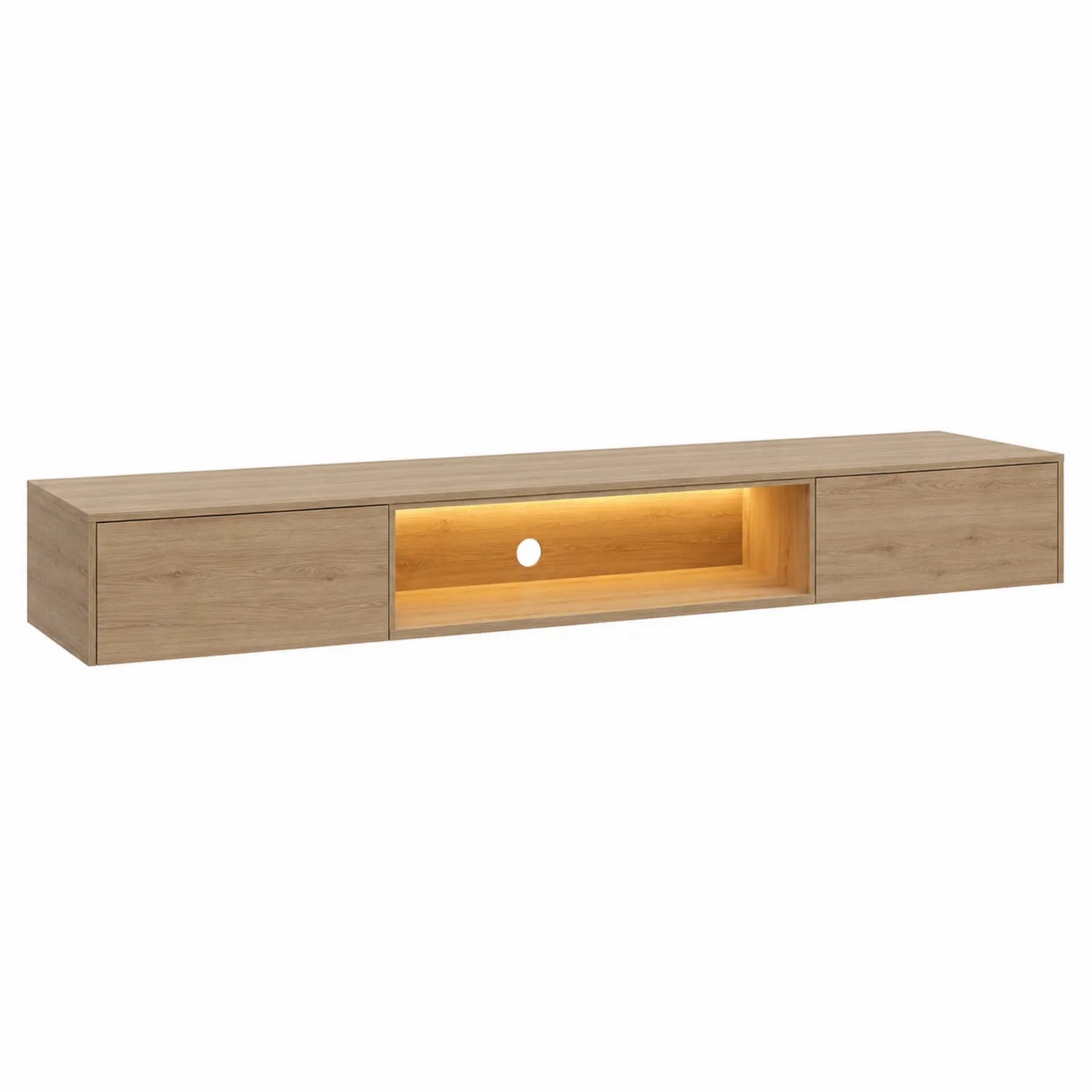TV-Schrank aus Eiche mit LED-Beleuchtung 180cm