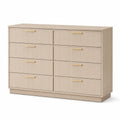 Kommode MDF Beige mit 8 Schubladen