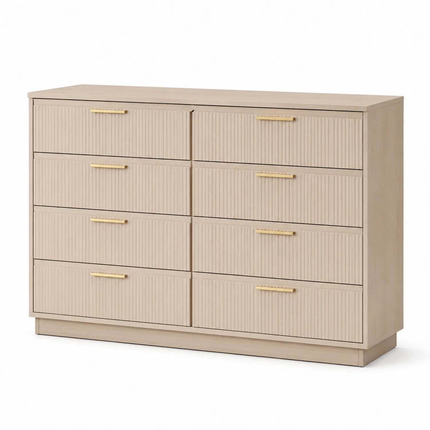 Kommode MDF Beige mit 8 Schubladen