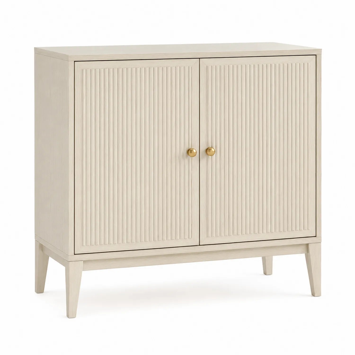 Eiche Sideboard Beige mit 2 Türen