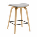 Barhocker Buchenfurnier Grau Sitzpolster 75cm