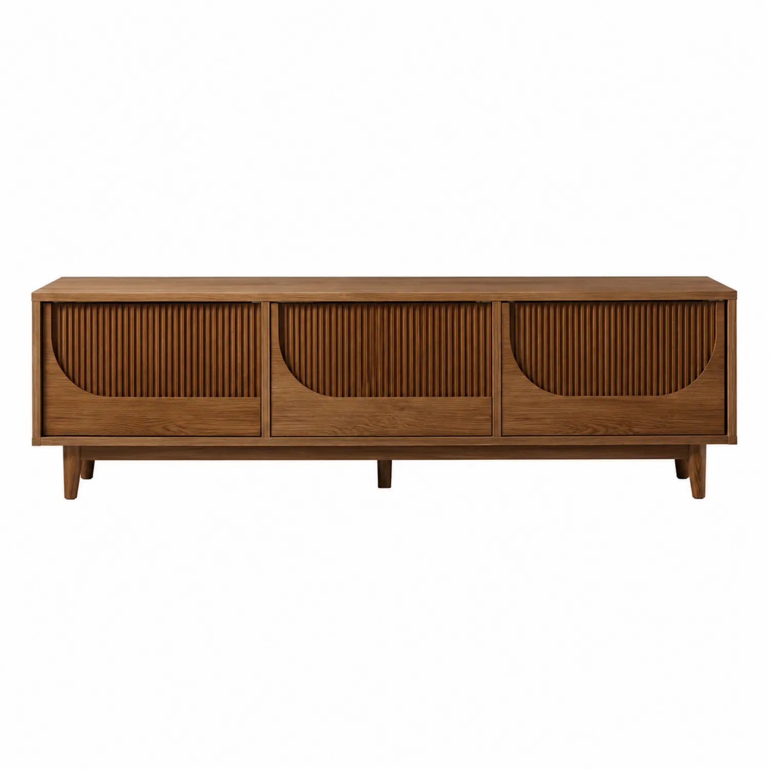 TV-Möbel aus Massivem Eichenholz Braun 180 cm