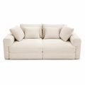 Zweisitzer Sofa Cord Creme 200cm