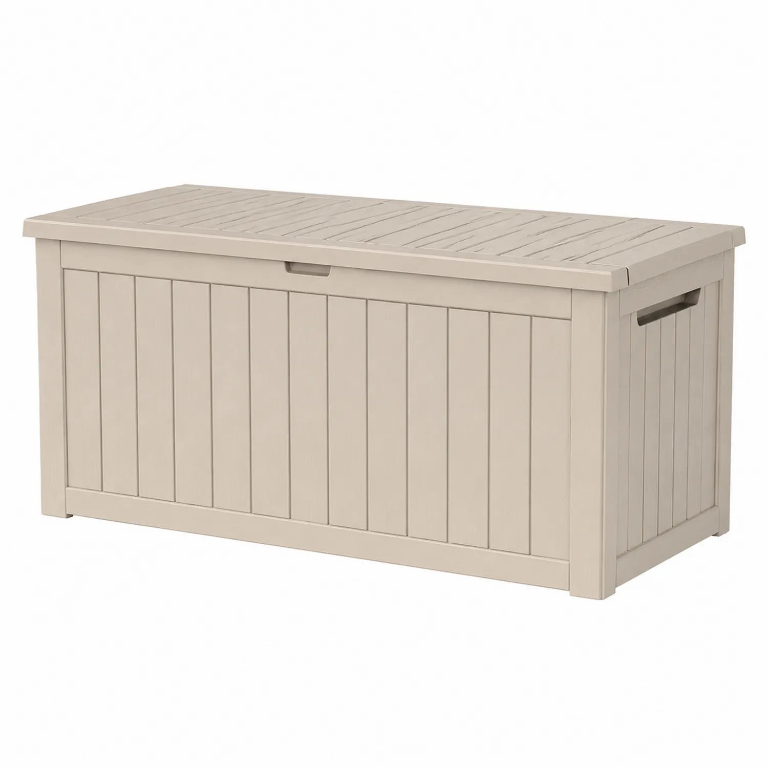 Garten Aufbewahrungsbox Kunststoff Beige 117x45x56 cm