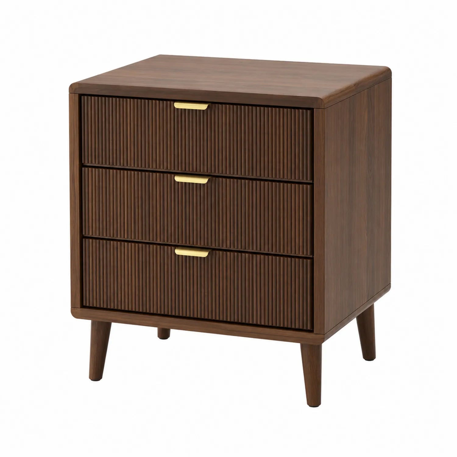 Holzkommode mit 3 Schubladen Braun