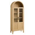 Vitrine Eiche mit Glastüren 180cm Höhe